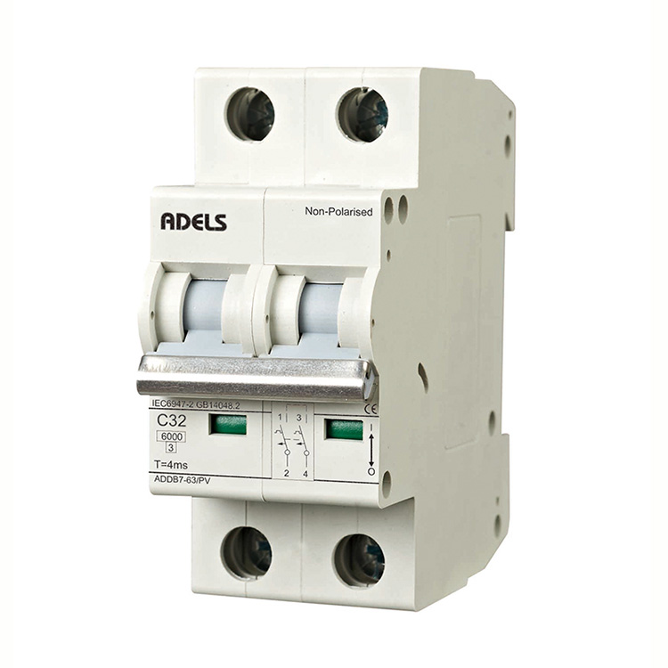 Gebruik in Pv Sonkragstelsel Nonpolarity Dc Mini Circuit Breaker